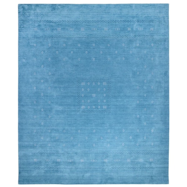 Simi Bohemian Gabbeh Sapphire 5 ft. x 8 ft. Hand Loomed Area Rug