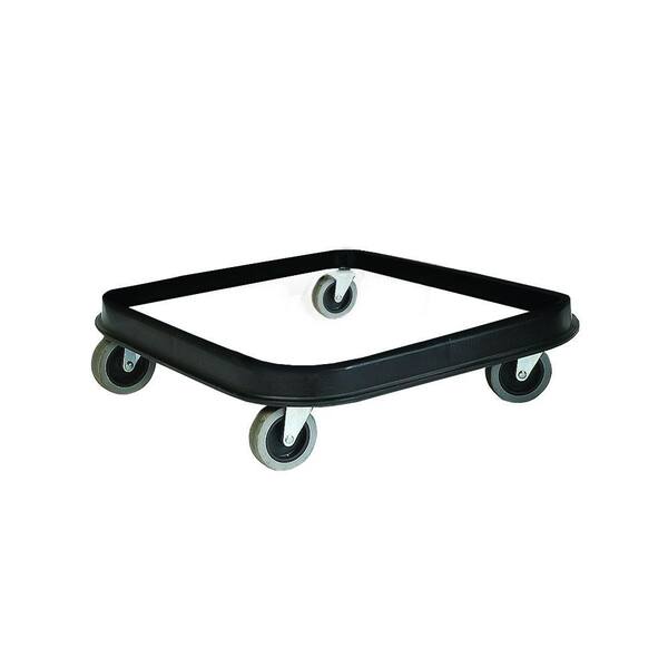 Carlisle Black Dolly for 28 and 40 gal. Bronco Square Waste Container (2-Pack)