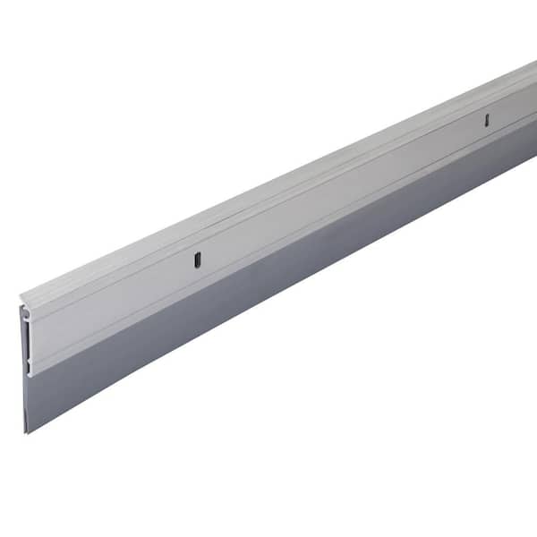 36 in. Silver Aluminum and Vinyl Heavy-duty Screw-on Door Sweep
