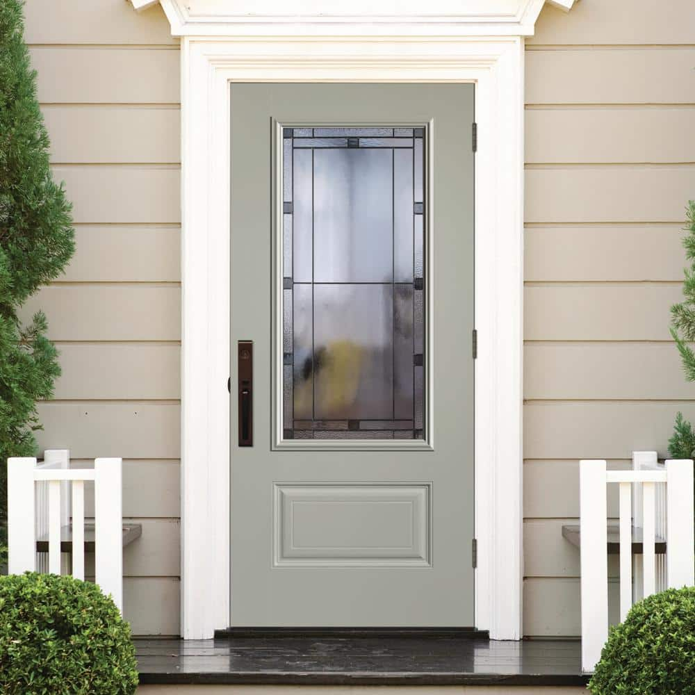 Masonite Customizable Smooth Prehung Fiberglass Door - The Home Depot