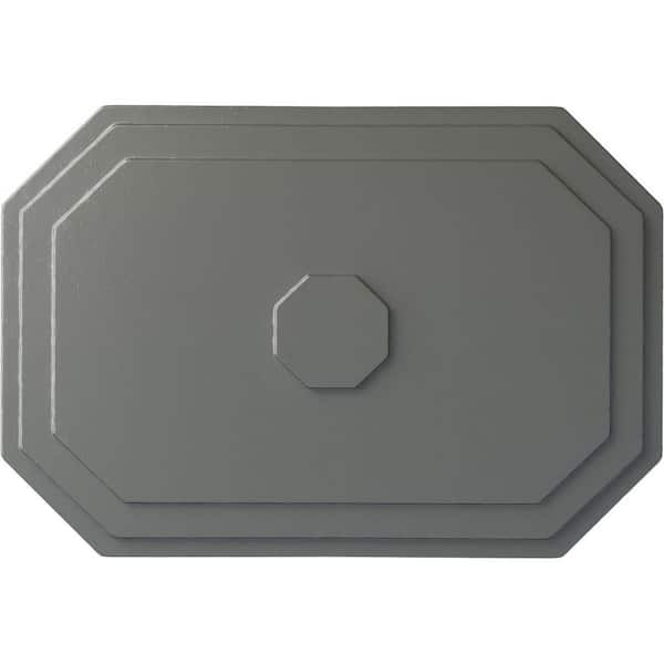 25-1/4 in. W x 17-1/4 in. H x 1-3/4 in. Felix Urethane Ceiling Medallion, Hand-Painted Silver