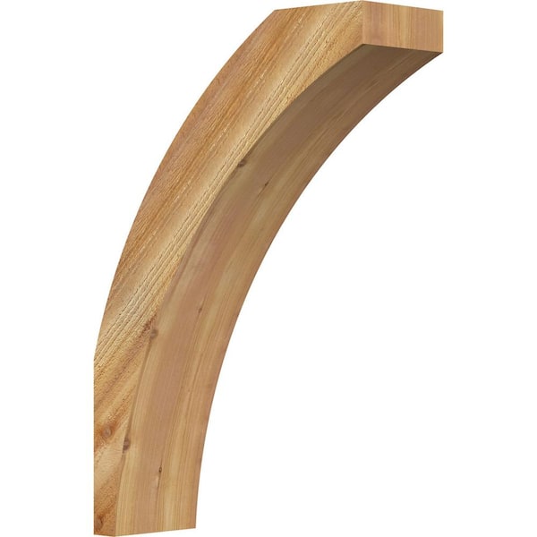 Ekena Millwork 6"W x 18"D x 26"H Thorton Rough Sawn Knee Brace, Western Red Cedar