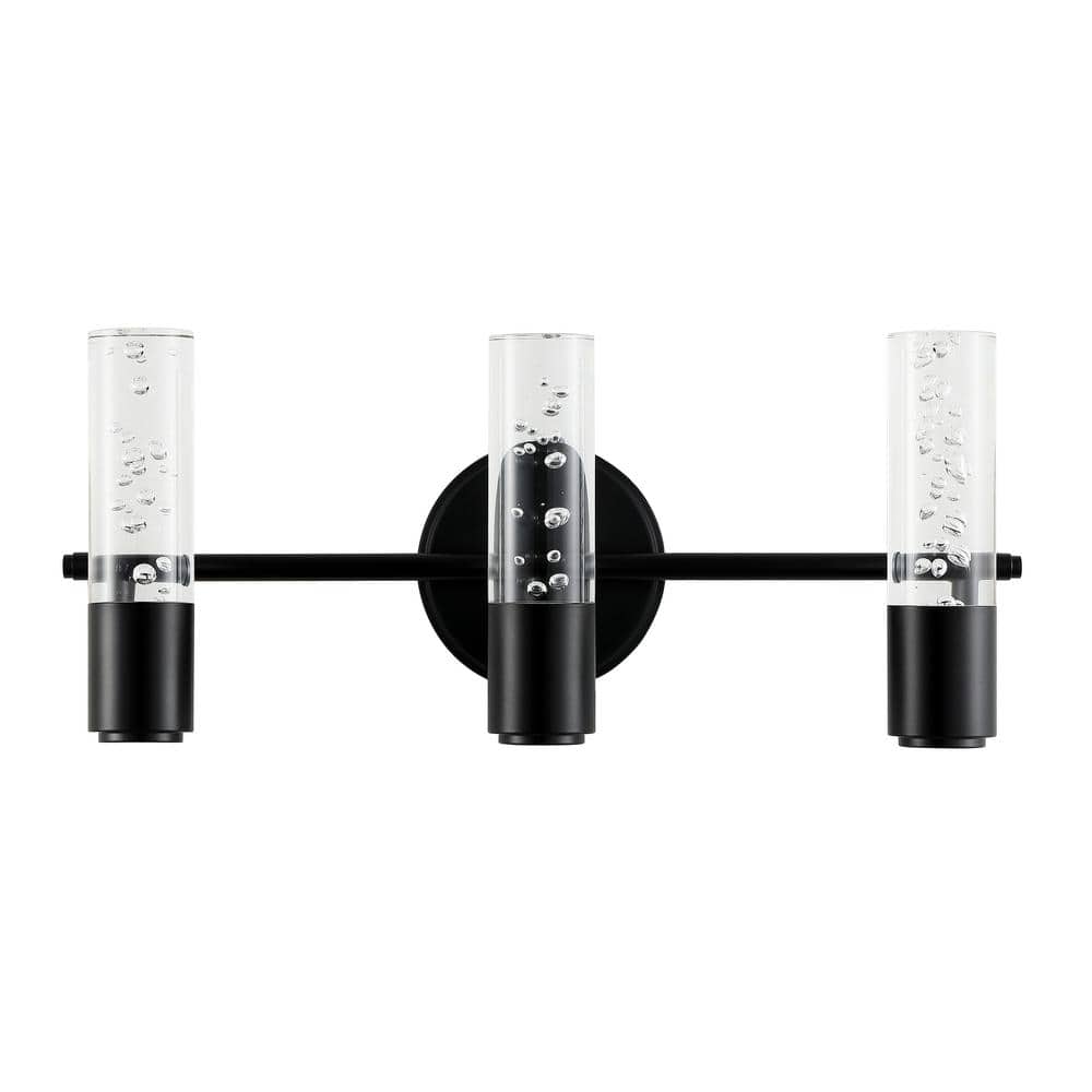 Bolha Satin Bronze 18" Minimalistic Cylinder Vanity Light with LED