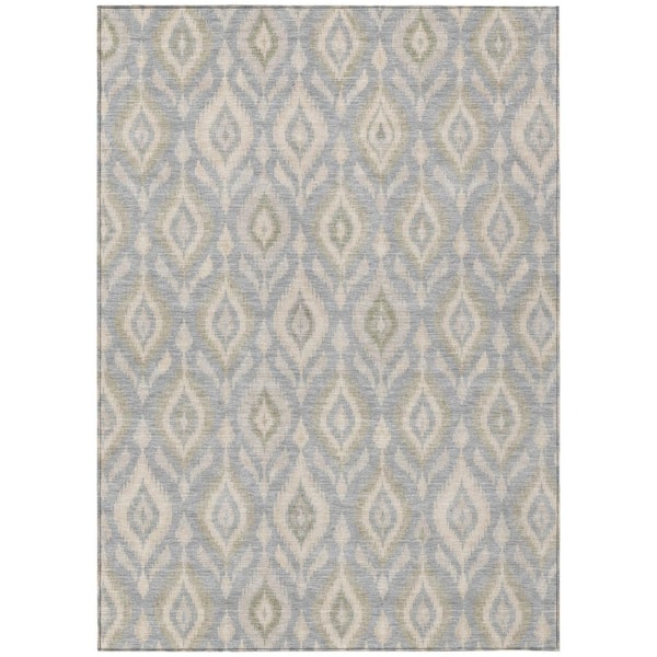 Chantille Machine Washable Indoor/Outdoor Abstract ACN3069 Gray 10 ft. x 14 ft. Area Rug