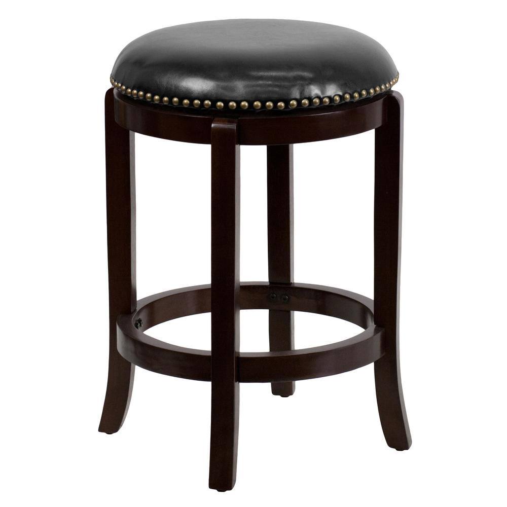 Flash Furniture 25 in. Brown Cushioned Bar Stool TA68924CACTR - The ...