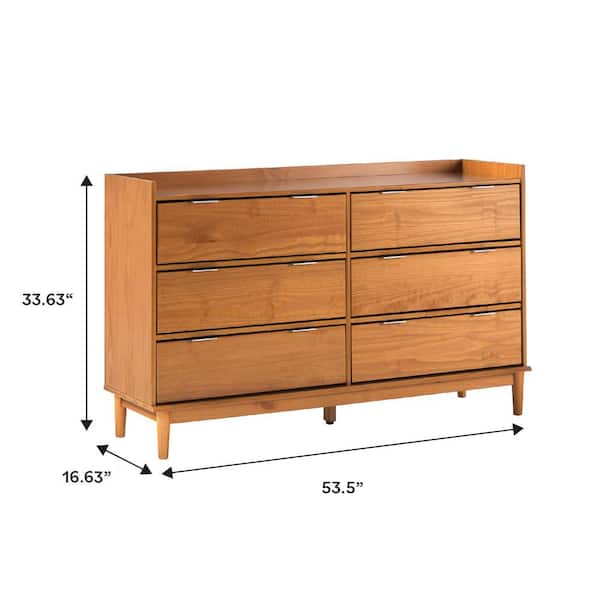 Walker Edison Furniture Company Mid-Century Modern Caramel 6
