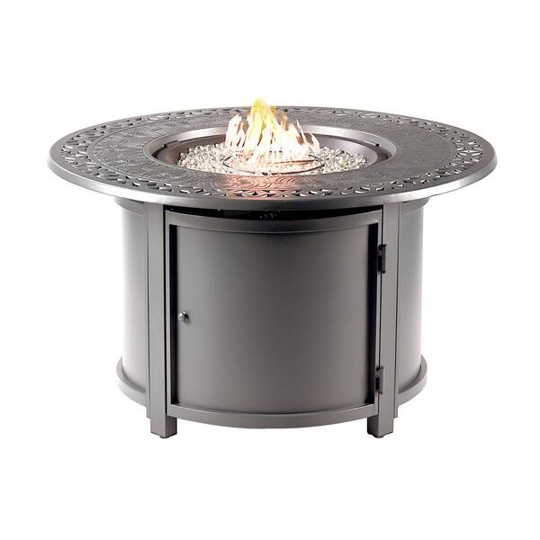 grey propane fire pit