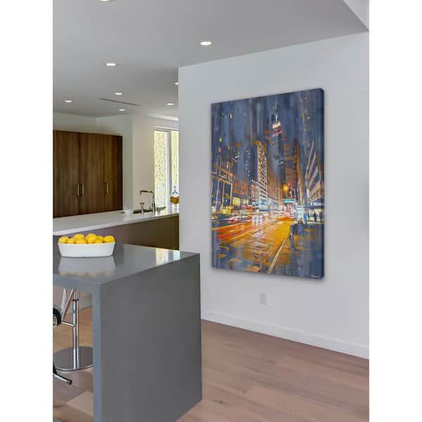 Unbranded 24 in. H x 16 in. W "City Lights" by Parvez Taj Printed Canvas Wall Art