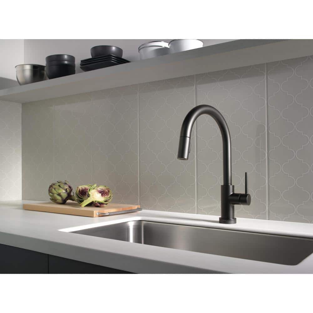 Matte Black Stainless Steel Pull-Down Kitchen Faucet with Touch Control