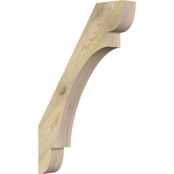 Ekena Millwork 4"W x 24"D x 36"H Olympic Rough Sawn Knee Brace, Douglas Fir