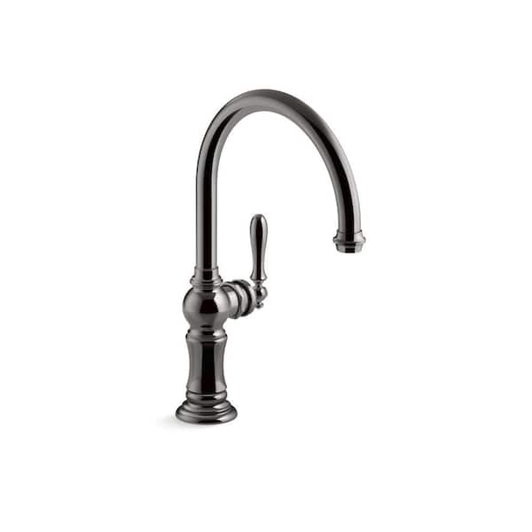 KOHLER Artifacts Single-Handle Standard Kitchen Faucet in Vibrant Titanium