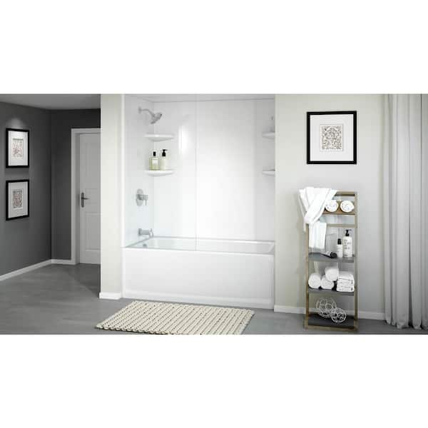 PROJECTA 60 in. x 36 in Acrylic Right-Hand Drain.Rectangular Alcove Whirlpool Bathtub in White
