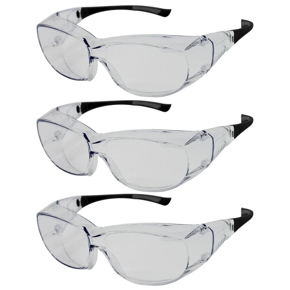 Safe Handler Yellow, Crystal Clear Lens Color Temple Safety Glasses,  (72-Pairs) BLSH-ESCR-CLLCT-SG4Y-72 - The Home Depot