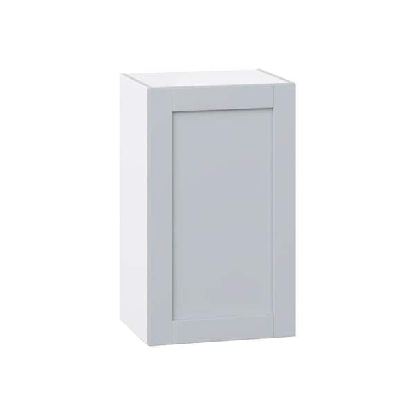 J COLLECTION Milton 18 in. W x 14 in. D x 30 in. H Assembled Shaker Wall Kitchen Cabinet in Light Gray