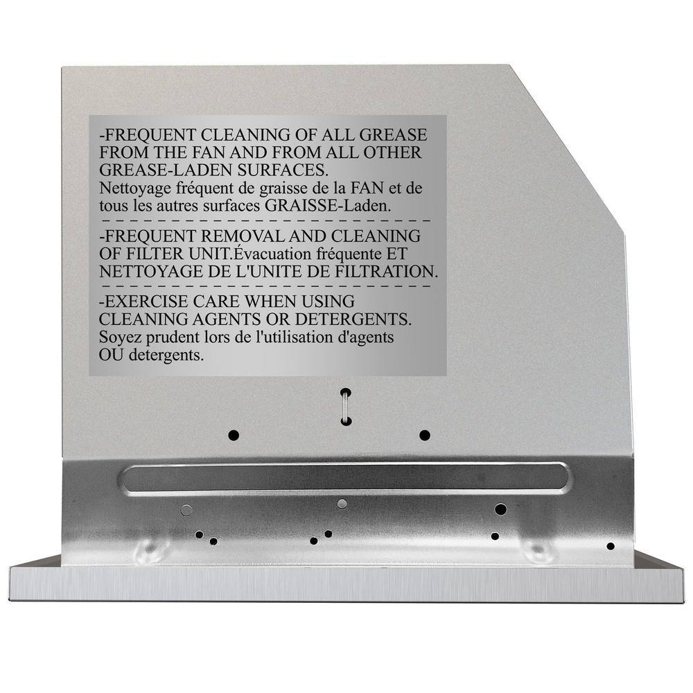36-Inch Stainless Steel Convertible Insert Range Hood with Charcoal Filter