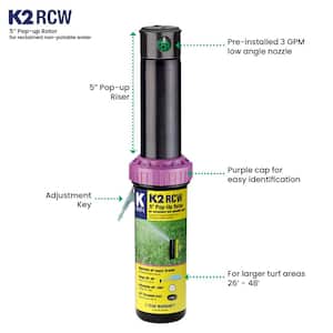 5 in. K2 Smartset Reclaim Water Gear Drive Pop-Up,Rotary Sprinkler