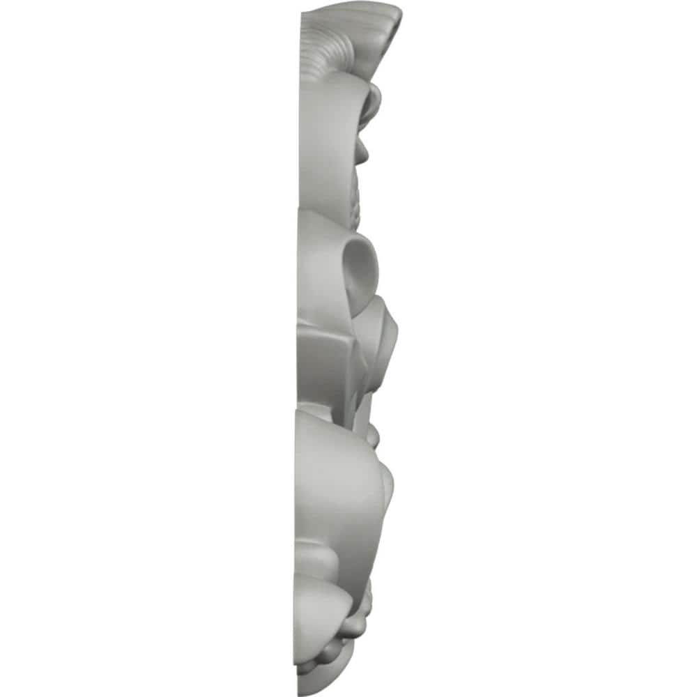 Hamilton 15.25" White Polyurethane Crown Onlay Scroll