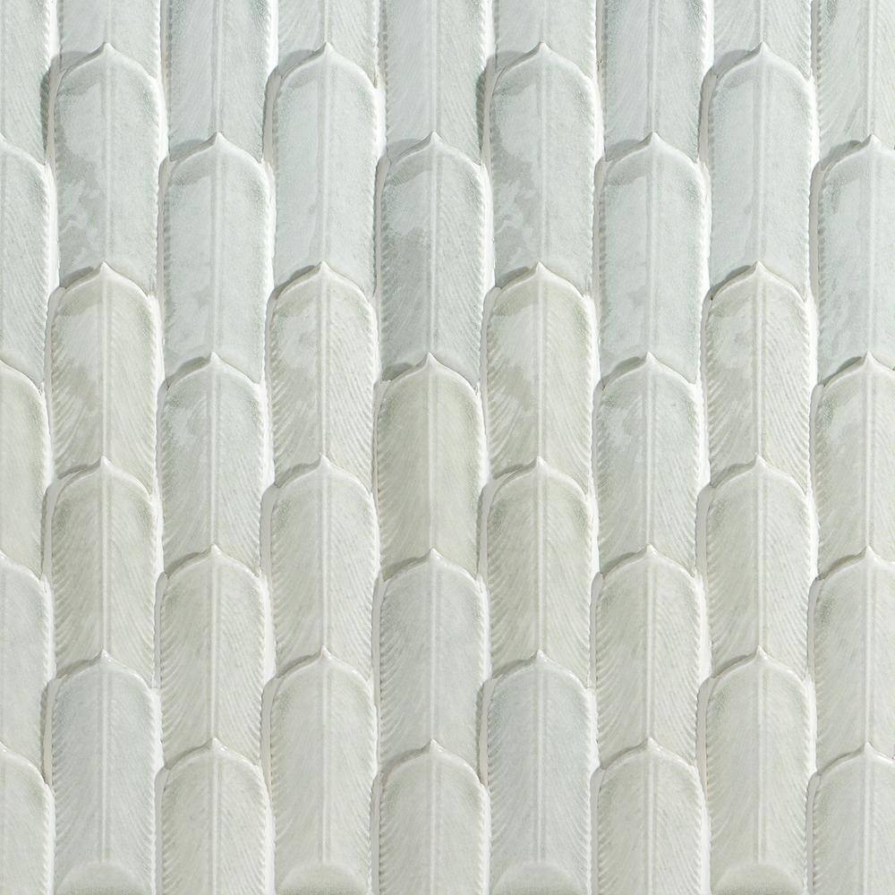 Ice Green Ceramic Herringbone Mosaic Tile 12x12