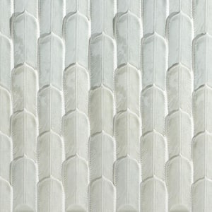 Arrow Ice 12.75 in. x 12.8 in. Polished Ceramic Mosaic Tile (1.13 sq. ft./Sheet)