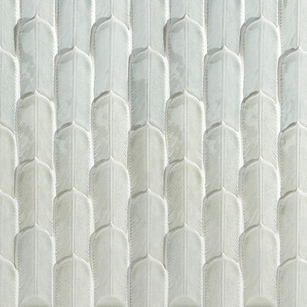 Ivy Hill Tile Arrow Ice 4 in. x 0.31 in Polished Ceramic Mosaic Tile Sample
