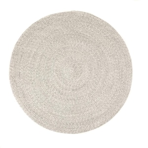 Super Area Rugs Braided Farmhouse Light Gray 3 ft. x 5 ft. Oval