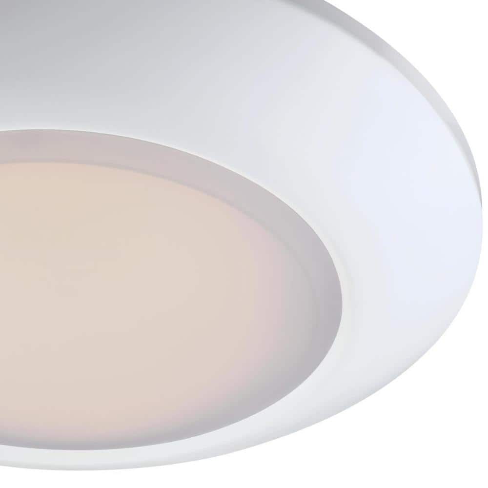 White Steel 11" LED Flush Mount Ceiling Light