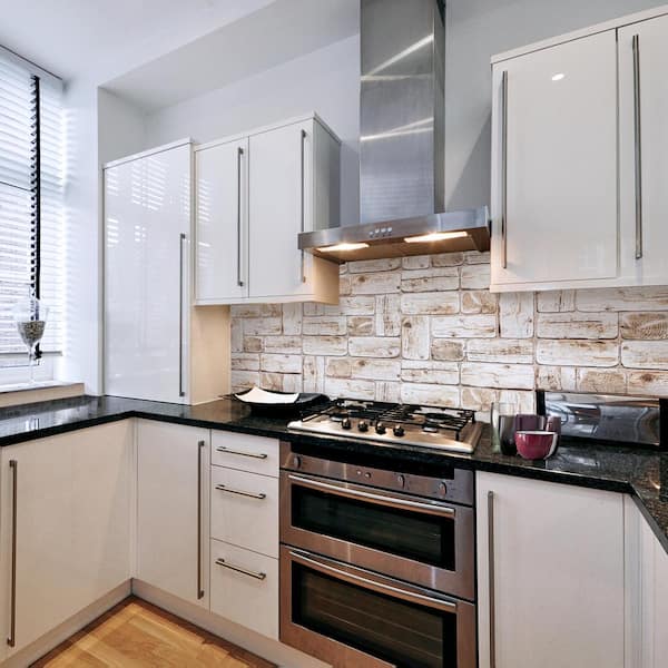 3D Falkirk Retro 10/1000 in. x 38 in. x 19 in. White Faux Logs PVC Decorative Wall Paneling (1-Pack)