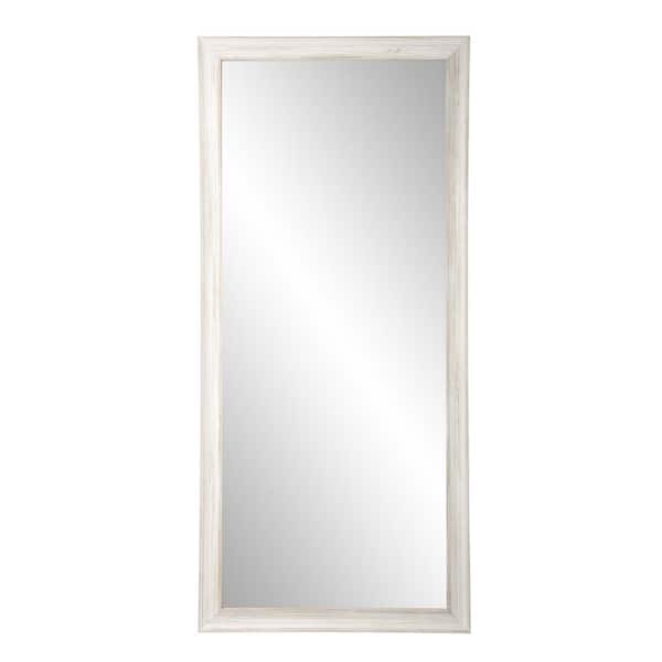 BrandtWorks Medium White Wood Farmhouse Mirror (31.5 in. H X 70.5 in. W)