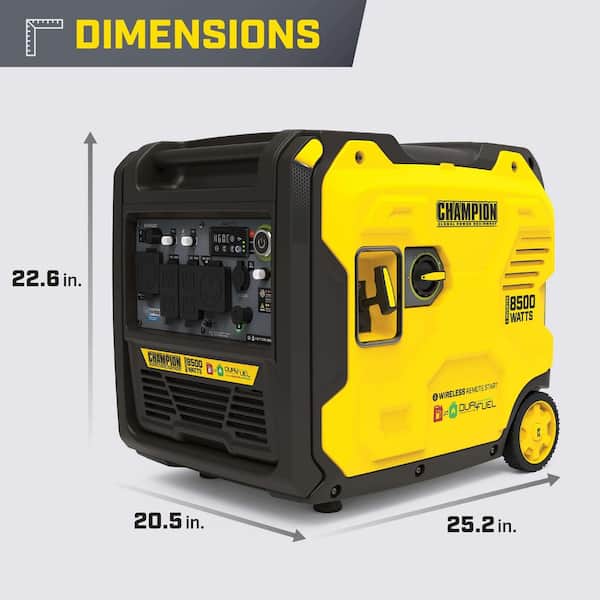 Champion Power Equipment 8500-Watt Remote Start Dual Fuel Gasoline
