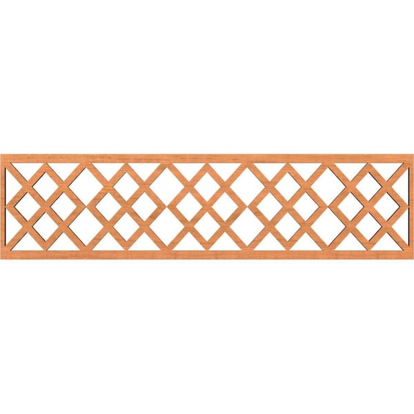 Ekena Millwork Hadley Fretwork 0.375 in. D x 47 in. W x 12 in. L Cherry Wood Panel Moulding