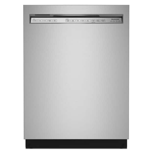 KitchenAid 24 in. PrintShield Stainless Steel Front Control Built-in Tall Tub Dishwasher with Stainless Steel Tub, 44 dBA