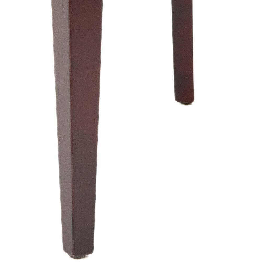 Transitional High-Back Clay Leather Upholstered Side Chair