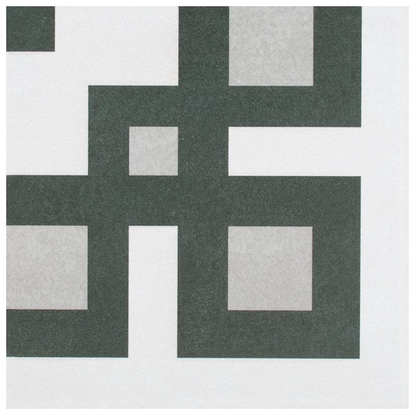 Merola Tile Twenties Corner 7-3/4 in. x 7-3/4 in. Ceramic Floor and Wall Take Home Tile Sample