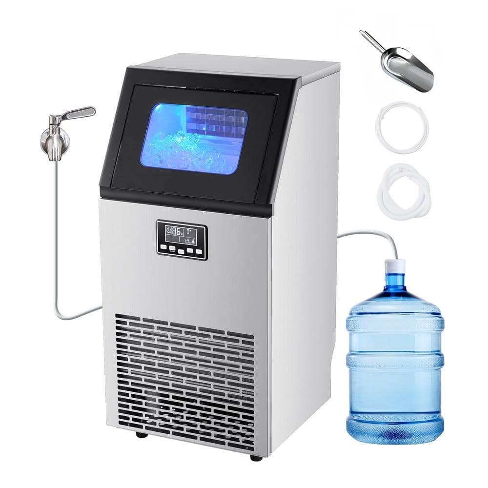 120 lb./Day Commercial Ice Maker Machine Stainless Steel Under Counter Freestanding Self-Cleaning