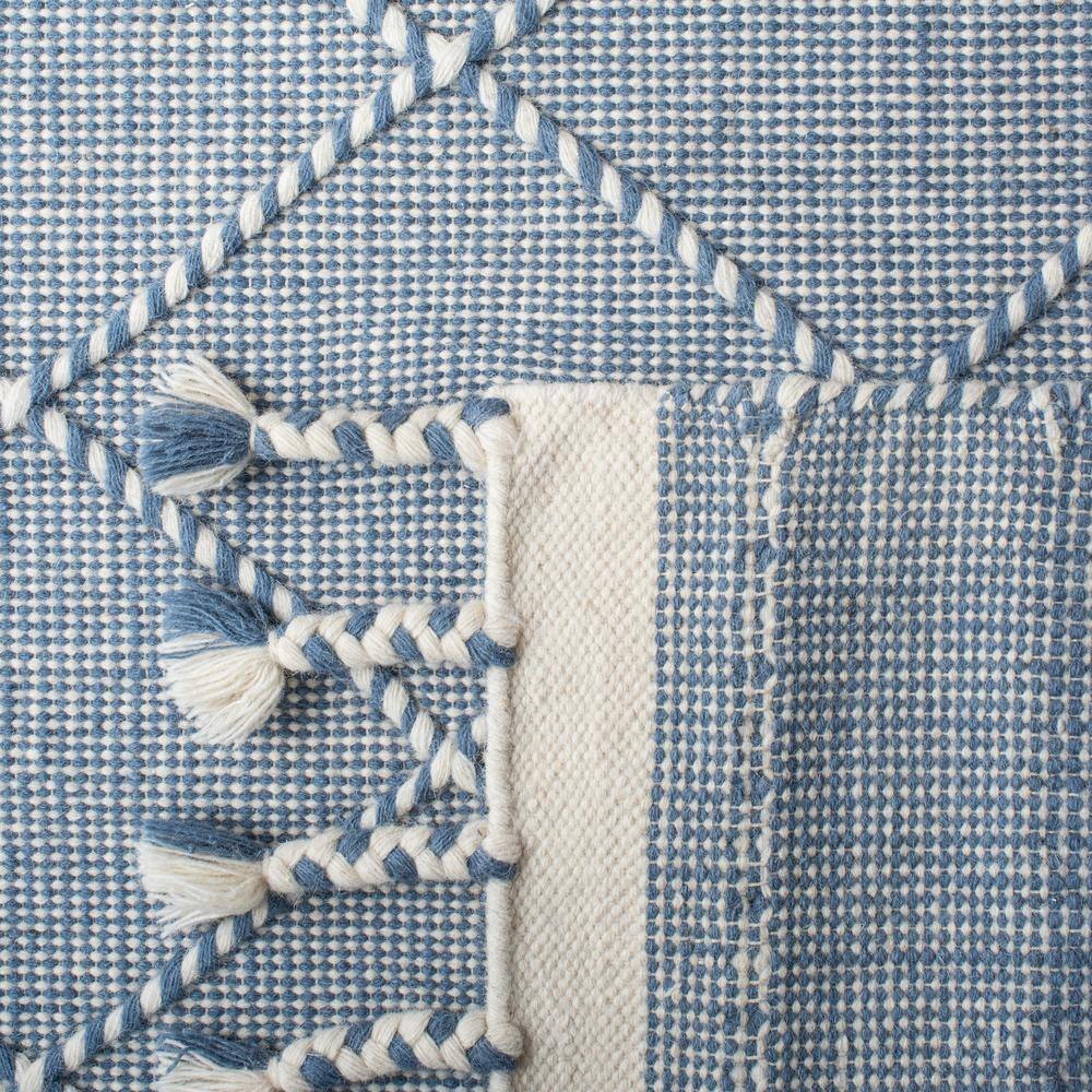 Casablanca Hand-Tufted Blue Wool Shag Rug 5' x 8'