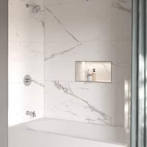 Sample - Impero Prestige White 6 in. x 6 in. Marble Look Porcelain Floor and Wall Tile