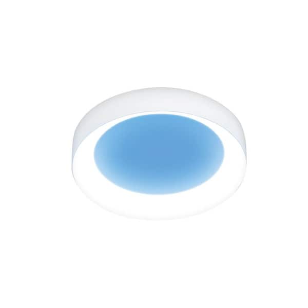 8 in. Vista Artificial Skylight Integrated LED Dimmable White Canless Recessed Light MultiMode Color Change 5CCT