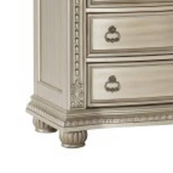✳︎梅子✳︎ Benjara Silver 5-Drawer 45 in. W Dresser without Mirror