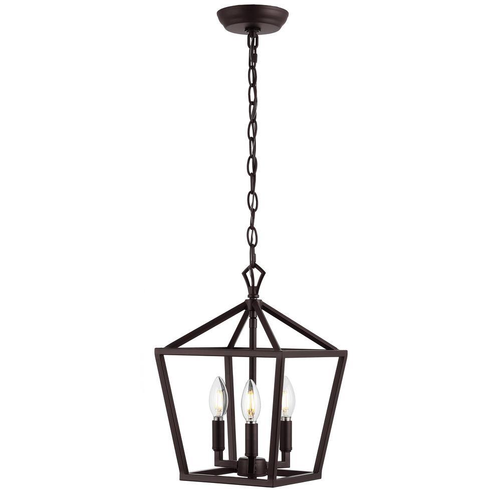 Ojai 10" LED Lantern Pendant in Oil Rubbed Bronze with Adjustable Chain