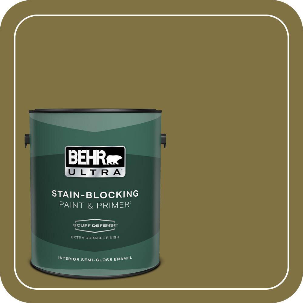 1 gal. #S-H-390 Italian Olive Extra Durable Semi-Gloss Enamel Interior Paint & Primer price history on PriceWatchPro