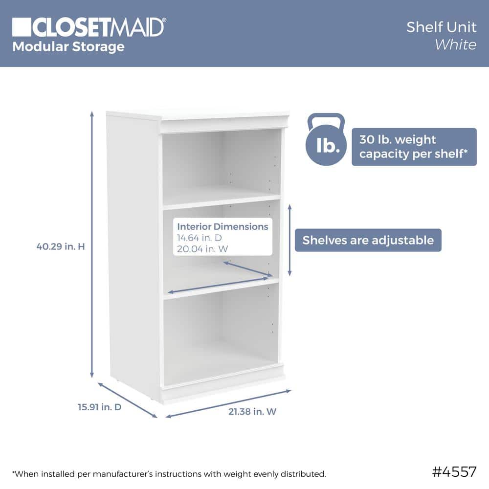 White Modular Storage Closet System with Doors