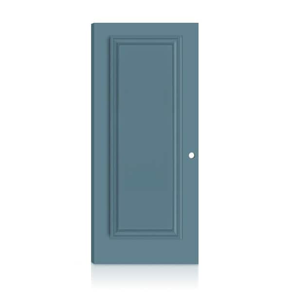 Fire-Rated Palazzo 1 Panel 28 in. x 80 in. Left-Hand/Inswing Dignity Blue Composite Interior Commercial Door Slab