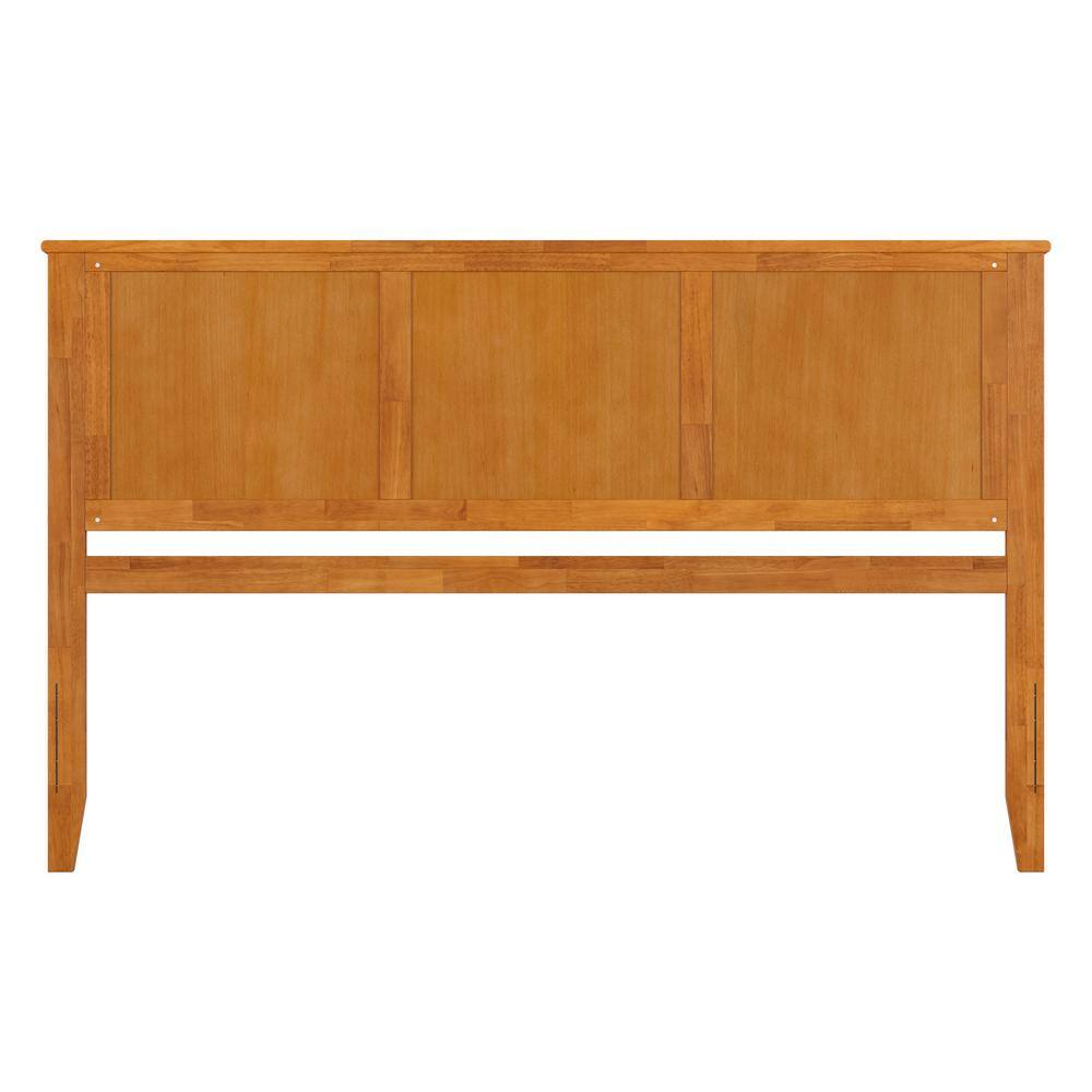 Madison King Light Toffee Solid Wood Panel Headboard with USB Charger