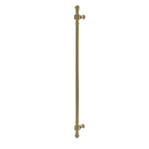 Retro Wave Collection 18 in. Center-to-Center Refrigerator Pull in Unlacquered Brass