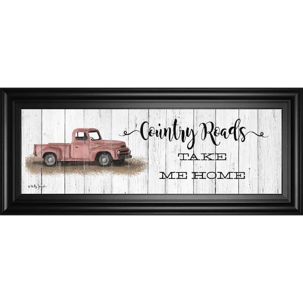 Classy Art Take Me Home Country Roads By Billy Jacobs Framed Wall Art 18 in. x 42 in.