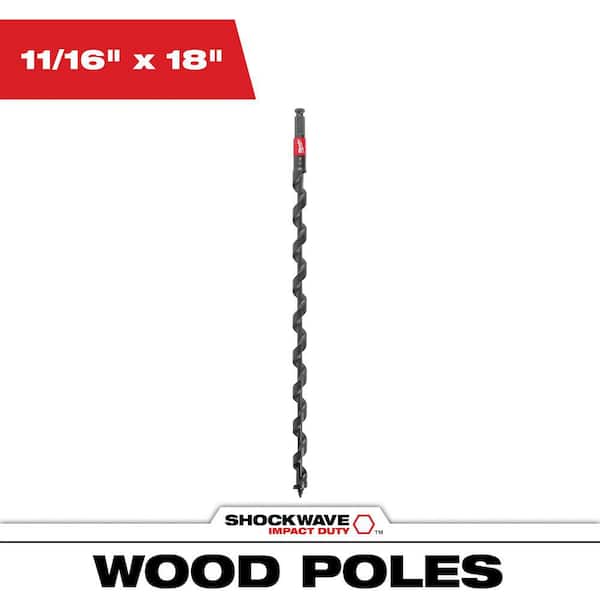 11/16 in. x 18 in. Shockwave Lineman's Impact Auger Bit