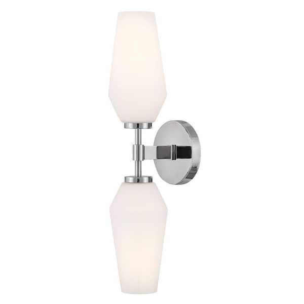Gio 2-Light Chrome Sconce