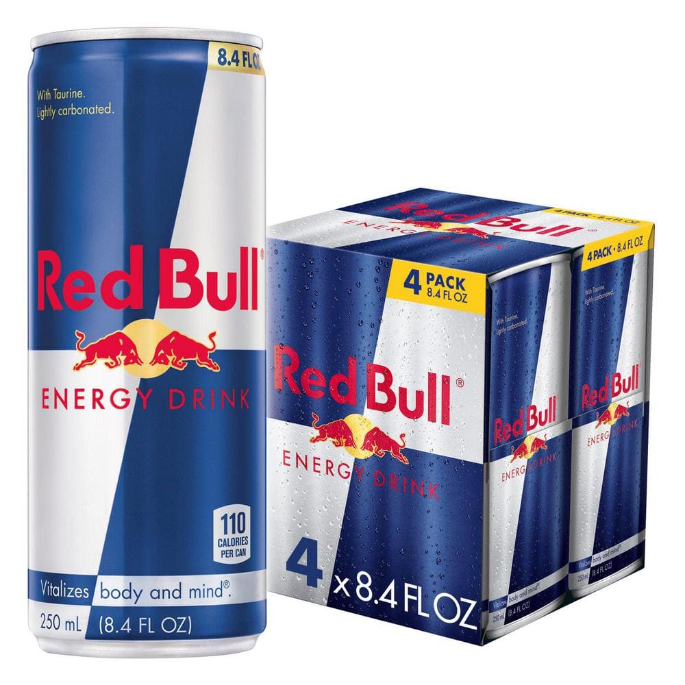Red Red Bull Energy 8.4 oz. (4-Pack) RB2861 - The Home Depot