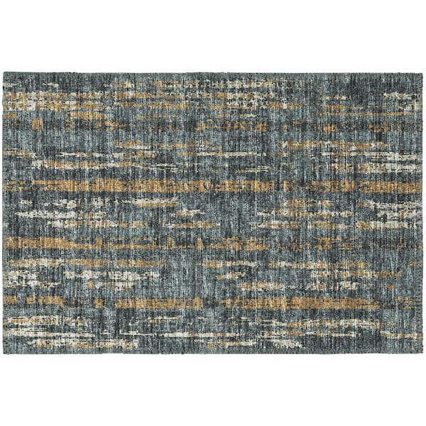 Addison Rugs Rylee 1 ft. 8 in. x 2 ft. 6 in. Grey Geometric Indoor/Outdoor Area Rug