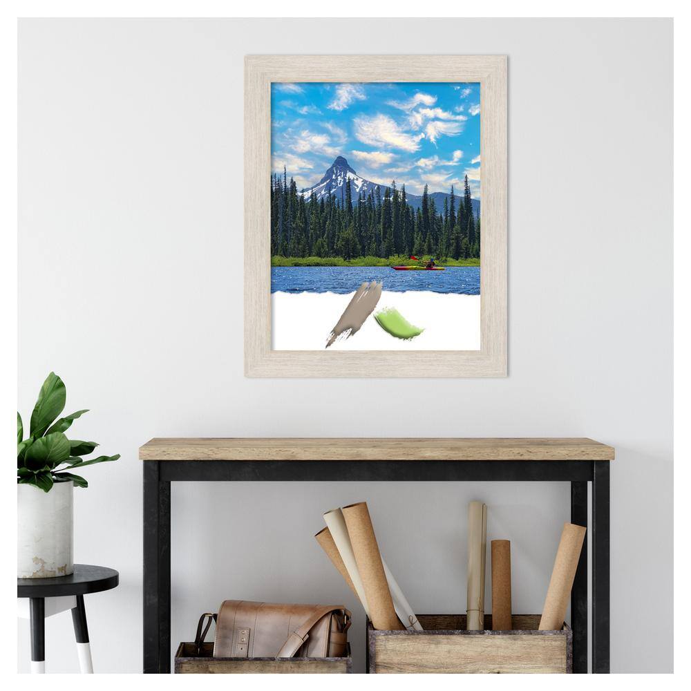 White Distressed Wood Hanging Picture Frame 33" x 27"